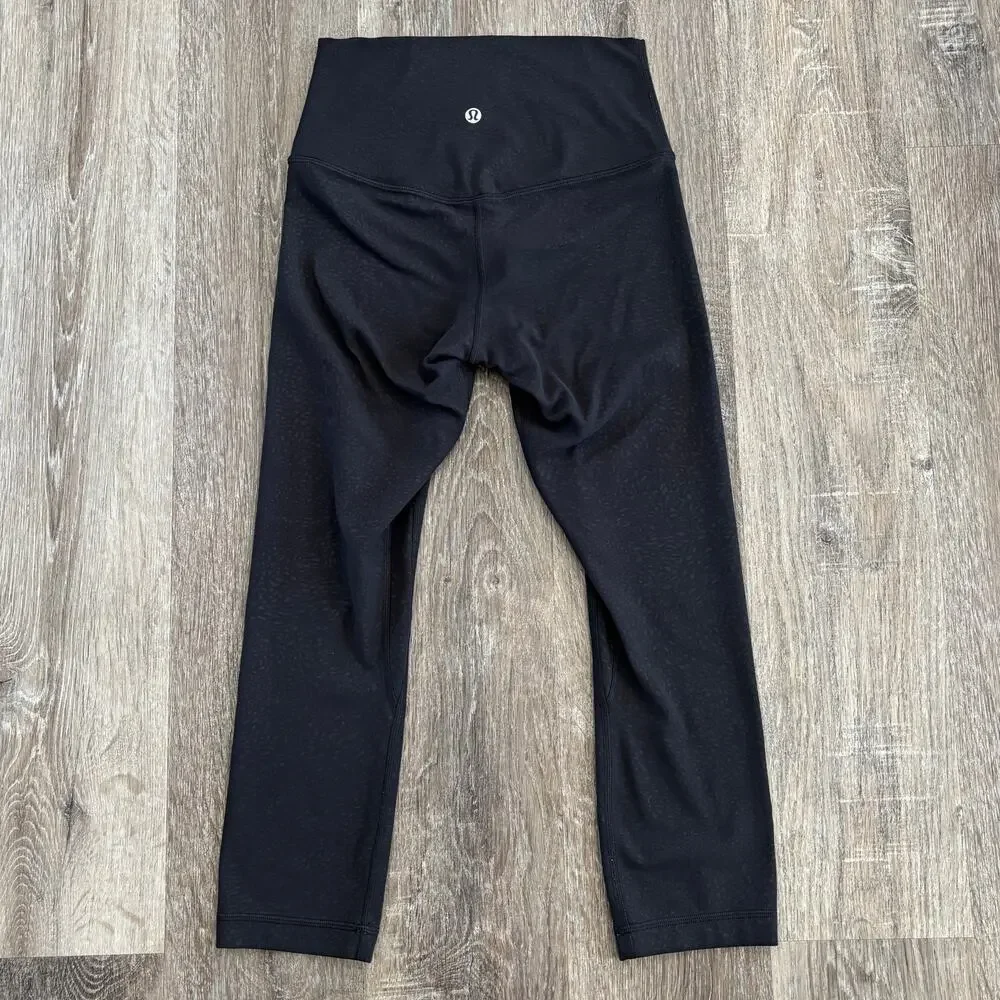 Lululemon Align Crop *21” Polar Shift Emboss Black - Size: 4 - Picture 4 of 11